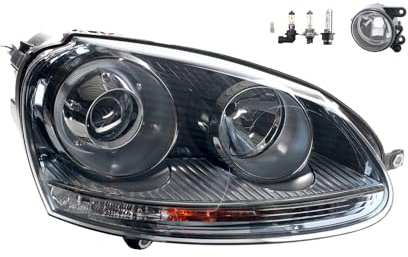 Johns, Faros delanteros de xenón para VW Golf V 1K 5M 10/2003-05/09 D2S H7 derecho + faros antiniebla + bombilla