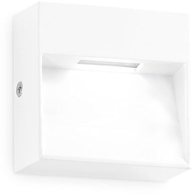 Ideal Lux DEDRA Integrierte quadratische LED-Wandleuchte für den Außenbereich, weiß, 160 lm, 3000 K, IP65