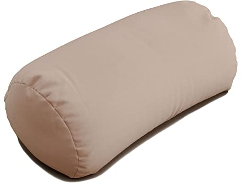 Giraffenland Cuscino cilidrinco con grano saraceno bio per la nuca o le ginocchia L:40cm, Ø:20cm - Tessuto en flanella bio, dirattemento Riempimento
