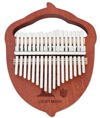 Daumenklavier mit 17 Tasten, Hölzernes Fingerklavier, Handgefertigtes Traditionelles Daumenklavier mit Samtbeutel, Stimmhammer, Afrikanisches Musikinstrument für Alle