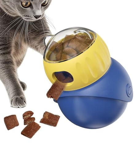 Genérico Juguete para Gatos Dispensador de Premios - Bola Dispensadora de Alimentos para Mascotas,Pelota Interactiva Reutilizable como Lento para Juego Y Enriquecimiento Felino En Interior