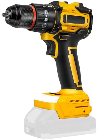 Trapano avvitatore a batteria, compatibile con Dewalt 18 V 20 V (senza batteria), avvitatore a batteria, cacciavite a percussione,25 + 3, regolazione della coppia, 10mm 3/8 mandrino