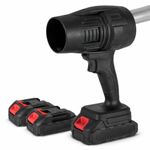 Soffiatore Elettrico a Batteria Portatile, Aria Potente ad Alta Velocità, Motore in Rame, Velocità Variabile, con 2 Batterie – Per Foglie, Polvere e Pulizia Casa