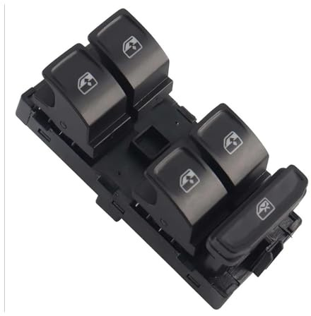 interruttore finestrino Per SEAT Leon 2013-2018 Interruttore Del Pulsante Di Controllo Principale Dell'alzacristallo Elettrico Finestra Pulsantiera(NoelectroplateWhite)
