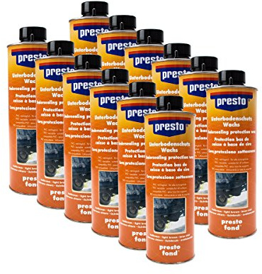 PRESTO_bundle 12 X Presto 603246 protezione sottoscocca a base di cera chiaro 1L
