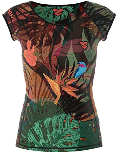 SMMASH Camicia Funzionale da Donna A Compressione Sportiva A Manica Corta Traspirante Con Tecnologia Seconda Pelle - Fitness Top Outdoor