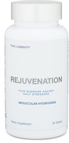 DRINK HRW Rejuvenation Molecular Hydrogen Water Tablets: 12 ppm H2, Patented, USA Made, IHSA-Certified Hydrogen & Magnesium Supplement. Supports Energy, Recovery, Cognitive Function (Unflavored, 30Ct)