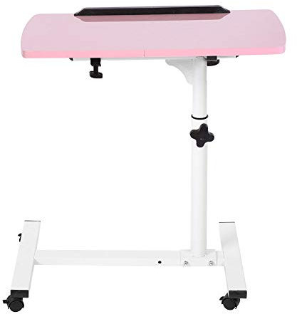 Pflegetisch Höhenverstellbar Mit Rollen Abnehmbarer Multifunktionaler Computertisch Laptoptisch Laptop-Schreibtisch Laptopständer Sofatisch Beistelltisch Rolltisch Stehtisch Arbeitstisch Mobil Höhenve