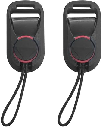 NyxSeat 2 stycken kamerarem snabbkoppling, kamerabältesspänne, lämplig för DSLR- och digitalkameror, svart, längd 8 cm