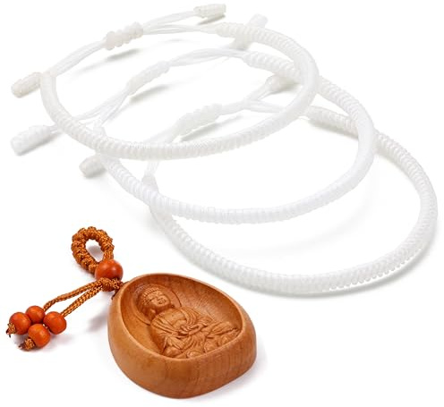 LUCKY BUDDHIST - 3 tibetanska lyckliga armband + buddhistisk gåva! - Handgjorda. Justerbar till din handled. För män och kvinnor. Vänskapsarmband av flätat tyg