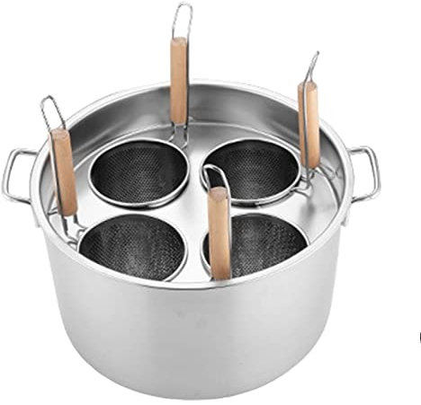 Multipots, pentola per Pasta in Acciaio Inox con Inserto scolapasta, pentola per brodo con cestello per Cottura a Vapore e Inserto per pentola per Pasta, Set per cuoci Pasta con Coperchio, p