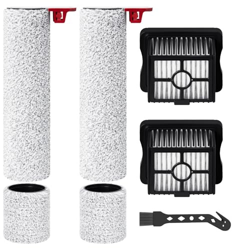 Fixbetter Spazzole a Rullo e Filtro HEPA Ricambi per Eureka RapidWash NEW730 Aspirapolvere Lavapavimenti senza Fili Secco/Umido (2 Spazzole a Rullo + 2 Filtri HEPA + 1 Spazzola di Pulizia)