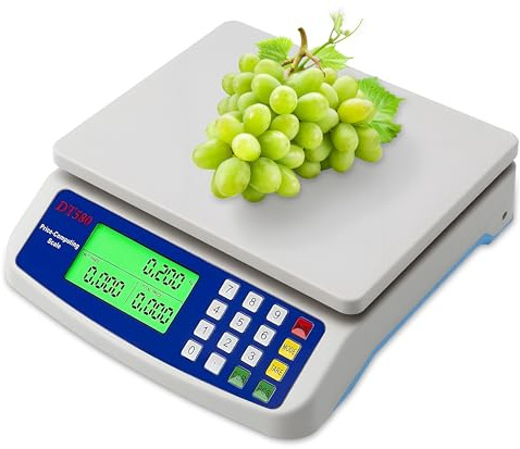 Báscula de cocina digital 40kg, báscula comercial de cálculo de precios, báscula para productos con pantalla LCD y función de tara, báscula digital para delicatessen, puesto de agricultores, mercado