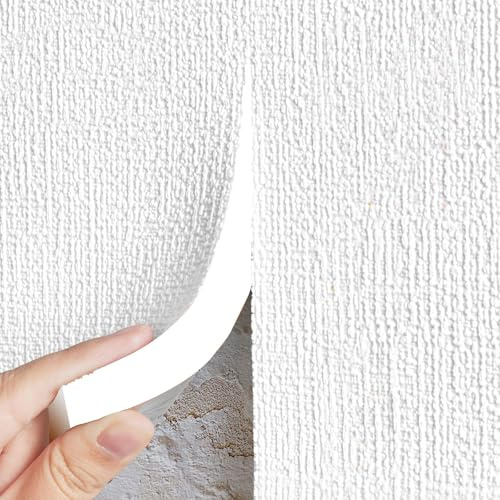 Self-Adhesive Wallpaper Wall Panels Waterproof and Moisture-Proof Thermal Insulated Wallpaper for Cold Walls 6MM Thicken Peel and Stick Foam Cushion(White,50 x 1000 CM)
