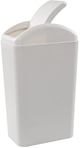 Ucake Plastique 14 L Poubelle Couvercle Basculant, Poubelle Plastique, Blanc