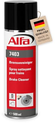 7403 Alfa - Nettoyant de Freins, 12 pièces, 500 ML, Puissant, sans résidus, à Base d'hydrocarbures, enlève Les Graisses, Les huiles et Les résines