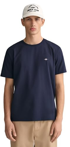 GANT Herr T-Shirt Régulier À Bouclier, Evening Blue