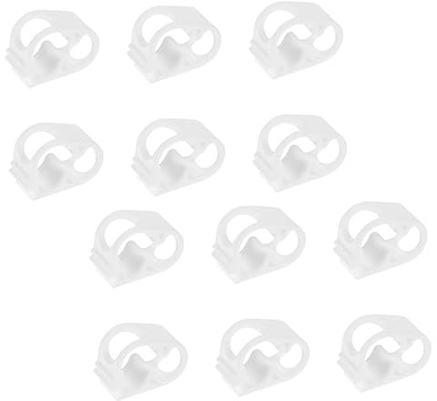 TEHAUX 12pcs Silicone Tube Clamp Shut Off Clips Small Siphon Hose Clips Flow Control Clamps for Wine Making and Liquid Transfer