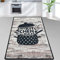 miqna Teppich Moderner Küchenteppich Gel Läufer Küchenläufer Grau Weiß Schwarz mit rutschfestem Bodenmuster mit Schriftzug Coffee Macchiato (Catinus, 80 x 300 cm)
