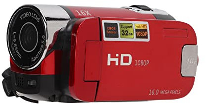 Greensen Caméra Vidéo Caméscope Full HD 1080P 48MP 4K 2,7 Caméra Vidéo à écran Rotatif à 270 Degrés avec Interface USB Caméra Vlogging pour Enregistrer des Vidéos (Rouge)