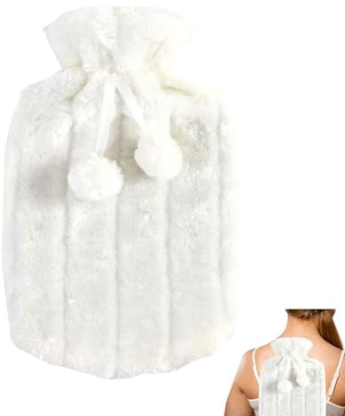 Wärmflaschentuch, 2 Liter Kunstplüsch, Wärmflaschenbezug, Gummi-Bezug, Winterwärmer, für Damen und Kinder (nur Bezugshülsen), 6–8 Stunden warm zu halten