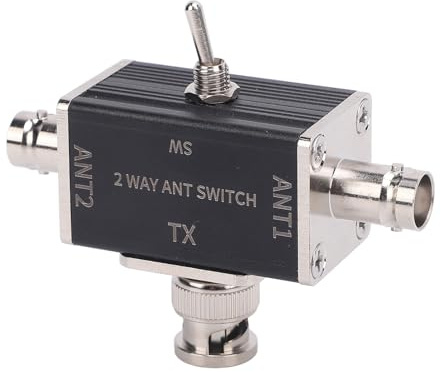Interruptor de Antenas 100 W, Interruptor Selector de Antenas Manual Interfaz BNC Divisor de 2 Vías