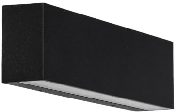 Lucande LED vägglampa utomhus Elvira (modern) i svart aluminium (1 flamma), utomhusvägglampor vägglampa LED utomhu, utomhus för utomhusvägg/husvägg hus terrass och