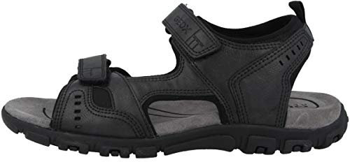 Geox Herren Uomo Sandal Strada A Sandalen 43 EU Schwarz