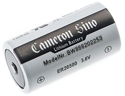 vhbw pila cilindrica al litio ER26500 (Size C) - Batteria primaria (8500mAh, 3,6V, Li-SOCl2)