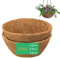 VLYHGO Coco Liner 14 Inch Hanging Basket Coir Liner 100% Natural Round Coconut Fiber Replacement Liners for Hanging Basket Flowers Vegetables (2 PCS)