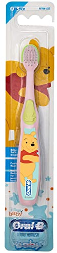 Oral-B Baby Manual Toothbrush, Pooh Characters, 0-3 Years Old, Extra Soft (Characters Vary) - 1 Count