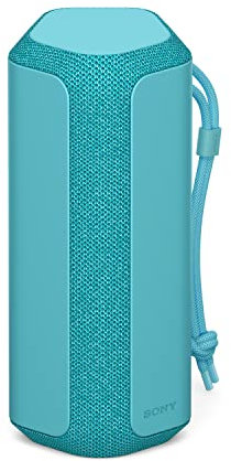 Sony SRS-XE200 - Altavoz Bluetooth inalámbrico portátil con sonido amplio y correa - impermeable, a prueba de golpes, 16 horas de duración de la batería y carga rápida - Azul (renovado)