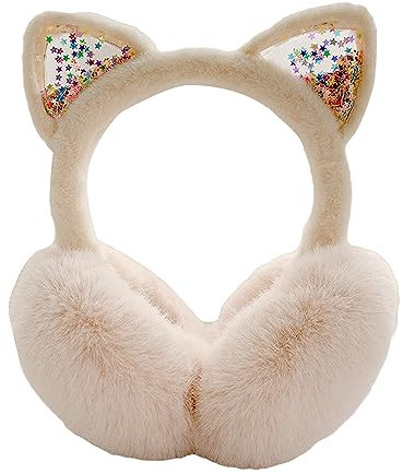 Orejeras de invierno para niños, niñas, lindas orejeras de unicornio, gato, esponjosas, calentadores de orejas para niños, fundas térmicas y peludas, resistentes al viento, diadema suave para deportes