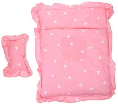 VICASKY Doll Bedding Sleep Bed Accessories Small Doll Accessory Colourful Flower Print Bedtime Routine Bedroom