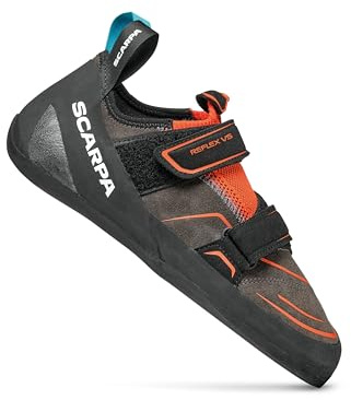 SCARPA Reflex VS - Zapatos de escalada para hombre, para gimnasio y escalada deportiva, Tonic/Negro, 10-10.5