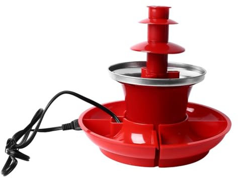 Suoumwa Máquina Fuente de Chocolate de Mini Nostalgia Desmontable Fondue de Chocolate para Derretir Fondue de Chocolate Fundido Enchufe UE