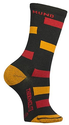 MUND SOCKS Calcetín térmico de esquí para niños, 2 Count, Negro, Pequeño