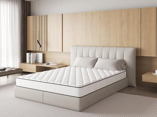 sinlikon Matelas 140x190CM - Epaisseur 14CM - Matelas Mousse pour 2 Personnel - Moelleux,Confortable,Respirant (140x190x14CM)