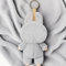 SkyJoy La-bu-bu Schlüsselanhänger, la-bu-bu Plüschpuppe, Geschenke für Jungen und Mädchen, la-bu-bu Plüschanhänger, la-bu-bu Plüschpuppe, Anhänger süßes Spielzeug Geburtstagsgeschenk(Grau)