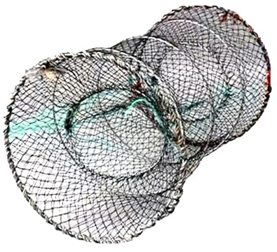 FmtwPhn Trampa para Cangrejos De Río - Redes para Cangrejos de Captura - Jaula Multiusos Cebo Red Plegable Resistente Agua Dulce Zona Mareal Playa Acuario Supervivencia