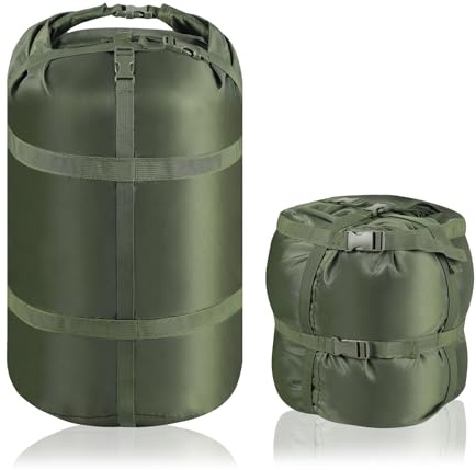 Compression Sack for Sleeping Bag, Ultralight Portable Sleeping Bag Compression Sack, 15L/27L/45L Sleeping Bag Stuff Sack, Space-Saving Stuff Sack for Sleeping Bag, Backpacking, Camping, Hiking-L