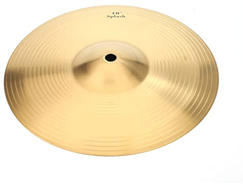 KIMISS Hochwertiges Splash-Becken IRIN Langlebiges Messing 10-Zoll-Splash-Becken Musikinstrumentenzubehör für Drum-Set Klare Klangqualität in Verschiedenen Packungen