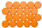 MAUL Facetterand Magnete MAULpro Ø29mm (20 Stück) | Magnet aus bruchsicherem Kunststoff | Magnete stark für Whiteboard und Magnettafel | Ideal für Büro, Homeoffice, Werkstatt | Orange
