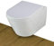 Toilet Wall Mounted WC Wall Hung Cloakroom White Square Soft Close Seat Round