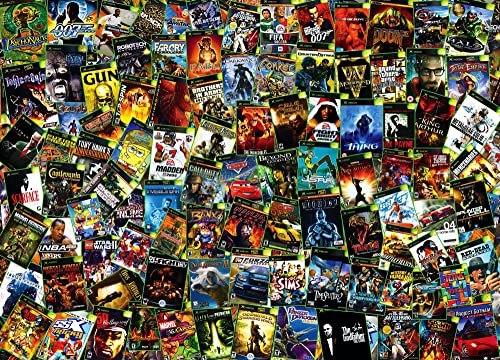 X-Treme Games Collage Puzzle for Adults and Kids | Difficult 1000-Piece Jigsaw Puzzle Toy | Interactive Brain Teaser, Fun Quarantine Gifts | 28 x 20 Inches