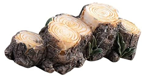 Liummrcy Miniature Arbre souche Mini résine Pont de fée Ornement de Jardin de fées décoration Micro Paysage décoration Miniature décor, moignon de Jardin de fée, Mini-souche de résine, Mini Ornement