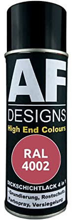 Alex Flittner Designs Barniz antioxidante 4 en 1 RAL 4002 Rojo Violeta Metal Barniz Protección Spray Spray Pintura Anticorrosión Spray Spray