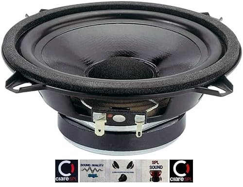 1 CIARE CW130Z Woofer Speaker 13 cm 130 mm 5.25 Inches 50 Watt Rms 100 Watt Max 4 Ohm Car Door Suspension Eraser 88 DB Spl, 1 Piece + 5 Gift Stickers