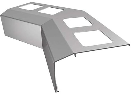 Renoplast® Aluminium Innenecke 135° für Traufprofil K301 Grau | Fertigstellung von Terrassen und Balkonen | Fliesenböden auf Klebemörtel | Wasser ablaufsysteme Winkelprofil | Pulverbeschichtetes