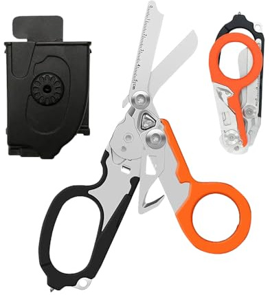 Infreecs Trauma - Forbici multitool, 6 in 1, forbici di emergenza, forbici di soccorso, forbici multifunzionali, pinze pieghevoli per soccorso, uso professionale nel servizio di soccorso